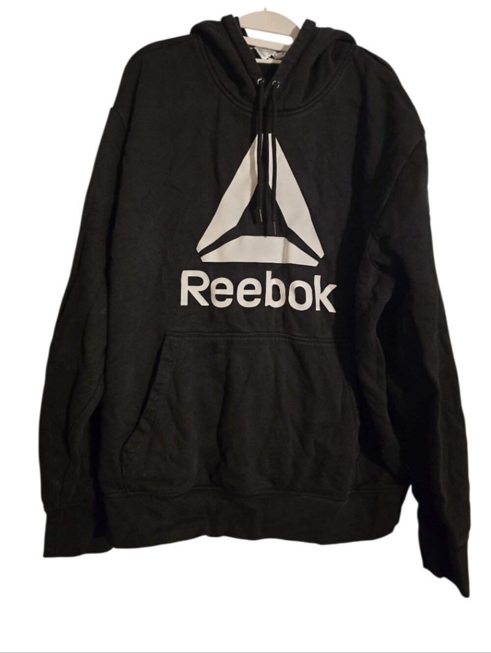Reebok Men’s Black Delta Logo Hoodie Size 3X in EUC
